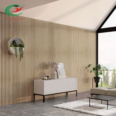 Écrans antibruits en bois cannelés Multiscene inodore 600x1200mm de mur