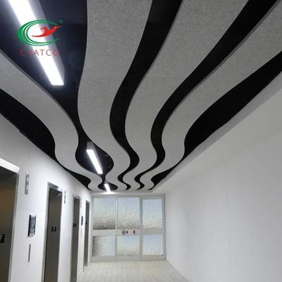 Les panneaux de plafond acoustiques de fibre d'insonorisation ignifugent multicolore