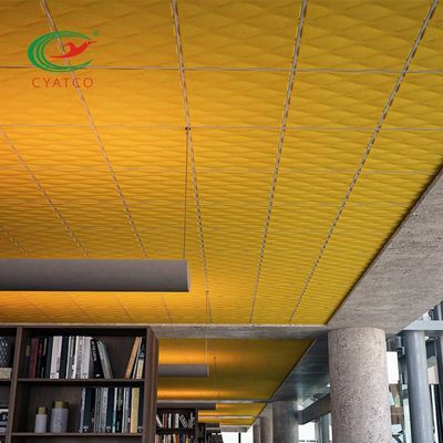 Les panneaux de plafond acoustiques de fibre d'insonorisation ignifugent multicolore