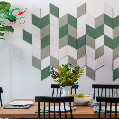 Tuiles acoustiques multicolores décoratives pour l'insonorisation non-toxique