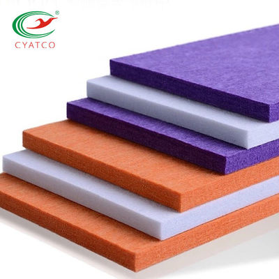 Panneau de particules acoustique stable inodore, absorption saine multicolore de fibre de polyester