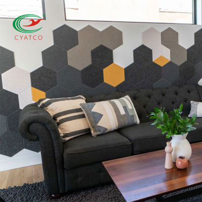 Le mur acoustique de panneaux de plafond d'hexagone de Multiscene couvre de tuiles inodore non-toxique