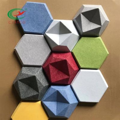 Le mur acoustique de panneaux de plafond d'hexagone de Multiscene couvre de tuiles inodore non-toxique
