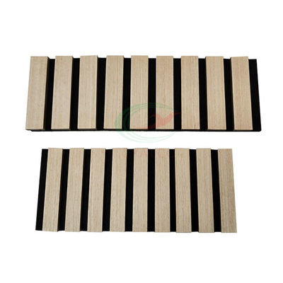 Panneaux de mur en bois acoustiques ignifuges non-toxiques, panneau écologique de lamelle de forces de défense principale