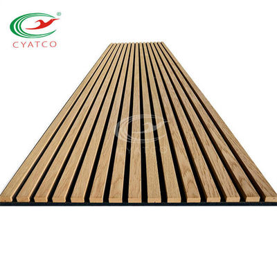 Stratifié plaquez les panneaux de mur en bois de lamelle acoustique Mildewproof fade