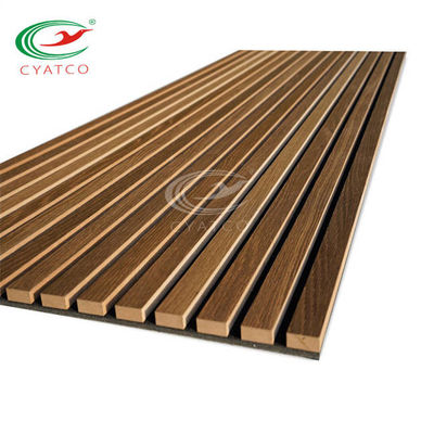Stratifié plaquez les panneaux de mur en bois de lamelle acoustique Mildewproof fade