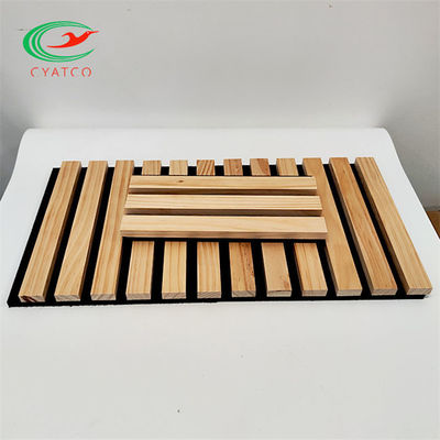 Polyester acoustique en bois ignifuge de finition de mélamine de panneaux de mur de GV