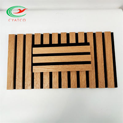 Panneaux de mur acoustiques en bois solides d'OEM Mildewproof écologique