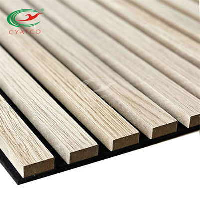 Pratique étanche à l'humidité acoustique cannelé de panneaux de mur de noix de chêne