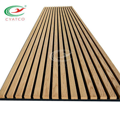 Matériel pratique acoustique de polyester de forces de défense principale de panneaux de mur en bois de plafond