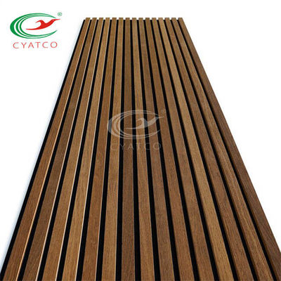 Matériel pratique acoustique de polyester de forces de défense principale de panneaux de mur en bois de plafond
