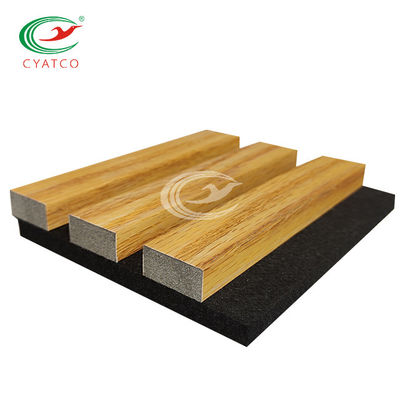 Mur acoustique de lamelle de placage en bois décoratif résistant à l'usure