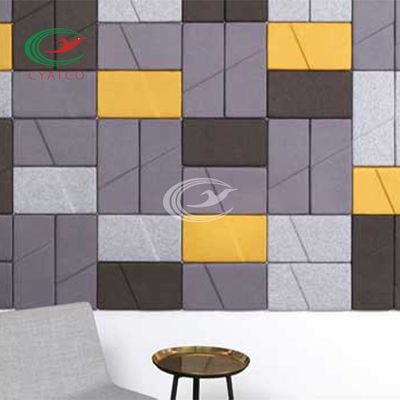 Tuiles acoustiques multicolores décoratives pour l'insonorisation non-toxique