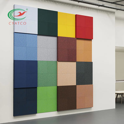 Tuiles saines acoustiques de fibre de place d'ODM fades pour le mur de bureau