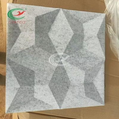 Écran antibruit Mildewproof de fibre de polyester de mur du diamant 3D inodore