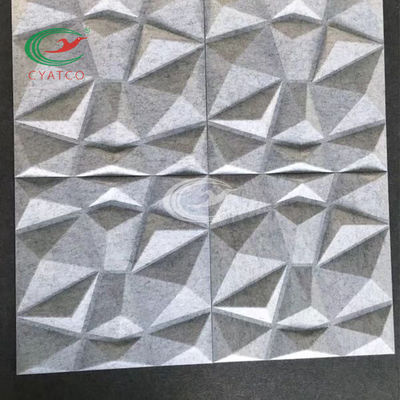 Écran antibruit Mildewproof de fibre de polyester de mur du diamant 3D inodore
