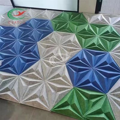Panneaux acoustiques stables réutilisés d'hexagone, tuiles insonorisantes de mur de l'hexagone 3D