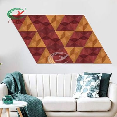 3D inoffensif stable Diamond Wall Panels, feuilles audio multicolores d'absorption