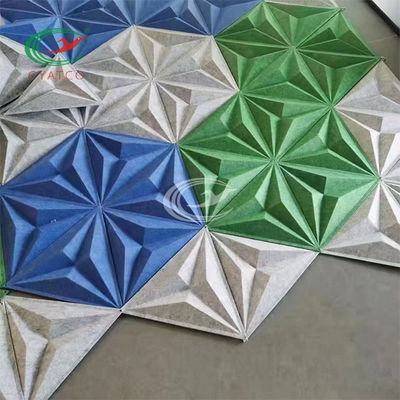 Panneaux acoustiques stables réutilisés d'hexagone, tuiles insonorisantes de mur de l'hexagone 3D