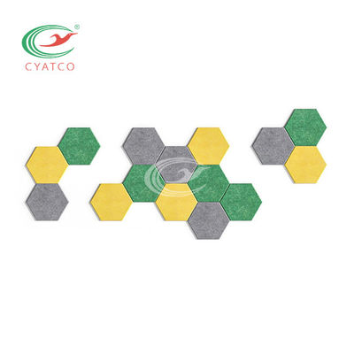 Tuiles de amortissement de bruit d'hexagone, tuiles acoustiques légères pour des murs d'insonorisation