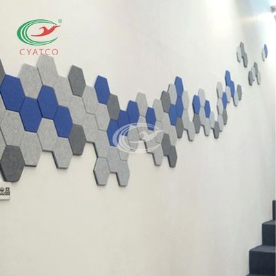 Tuiles de amortissement de bruit d'hexagone, tuiles acoustiques légères pour des murs d'insonorisation