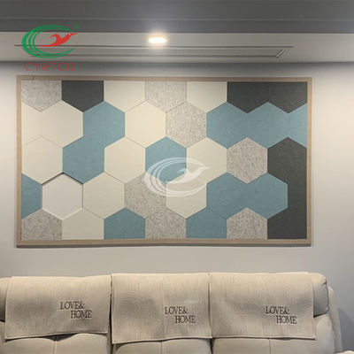 Écrans antibruits sentis inodores d'hexagone pour la décoration du mur 3D