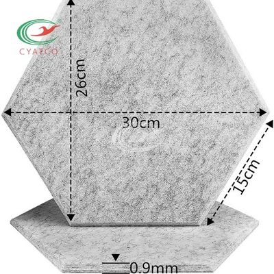 Panneaux de plafond sentis par polyester d'hexagone, tuiles acoustiques hexagonales de mur de restaurant