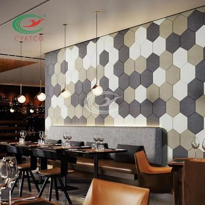 Panneaux muraux en feutre résistant au feu, revêtement mural acoustique décoratif inodore