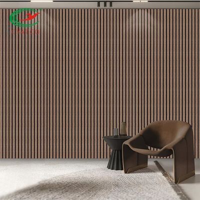 Mur en bois moderne de la lamelle 3D d'hôtel écologique avec la fibre de polyester