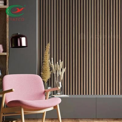 Mur en bois moderne de la lamelle 3D d'hôtel écologique avec la fibre de polyester