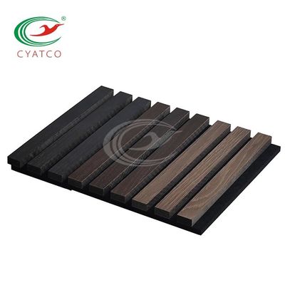 Panneaux de mur acoustiques de bas d'entretien placage en bois pour l'espace commercial