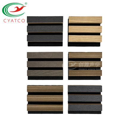 12 mm MDF Épaisseur du bois Grille Panneaux muraux Décoration intérieure Panneau 3D composite en fibre de bois polyester