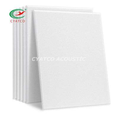 10 Packs de panneaux acoustiques en fibre de polyéther blanc de 18 mm pour la décoration murale