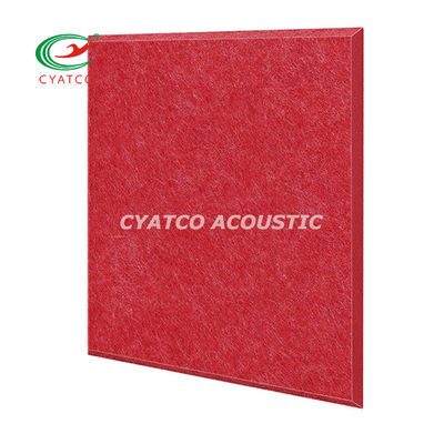 9mm rouge Polyeater Fibre Stop Échos Feuillée Panneaux muraux en béton Bordure à l'épreuve du bruit