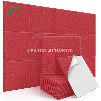 9mm rouge Polyeater Fibre Stop Échos Feuillée Panneaux muraux en béton Bordure à l'épreuve du bruit
