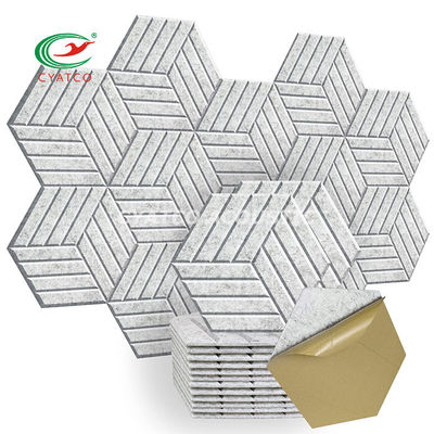Panneaux acoustiques hexagonaux à la mode Panneau acoustique polyester multicolore