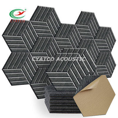 Panneaux acoustiques en PET hexagonal flexible et durable pour studio