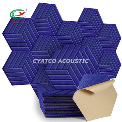 Panneaux acoustiques hexagonaux ignifuges à l'épreuve du son