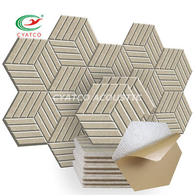 ODM panneaux acoustiques hexagonaux auto-adhésifs pour salle de musique