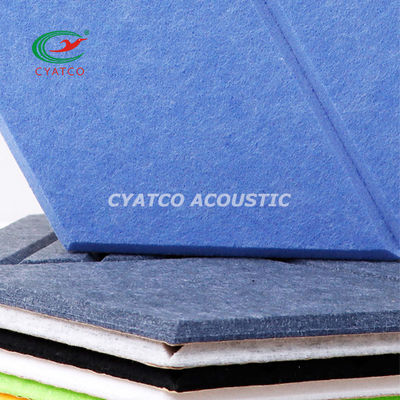 OEM Panneaux acoustiques hexagonal Décoration d'art blanc Padding résistant au son Carreaux muraux sans odeur